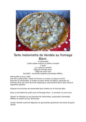Tarte Melonnette De Vendée Au Fromage Blanc