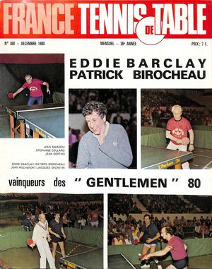1980 12 360 FRANCE TENNIS DE TABLE