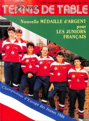 1986 09 423 FRANCE TENNIS DE TABLE