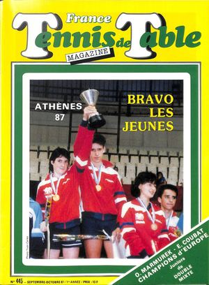 1987 09 10 445 FRANCE TENNIS DE TABLE MAGAZINE