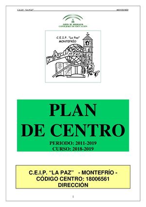 Plan De Centro 2018 19 Definitivo