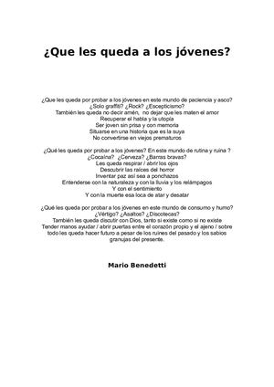 Que Les Queda A Los Jovenes