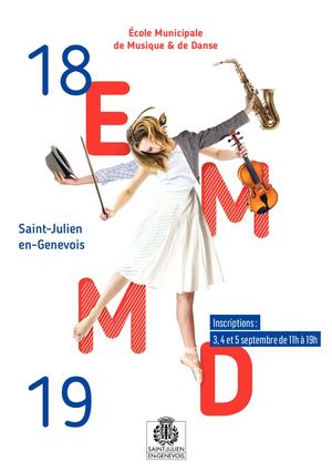 Plaquette de l’École Municipale de Musique et de Danse de Saint-Julien-en-Genevois