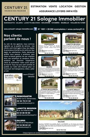 Journal CENTURY 21 Sologne Immobilier 1901