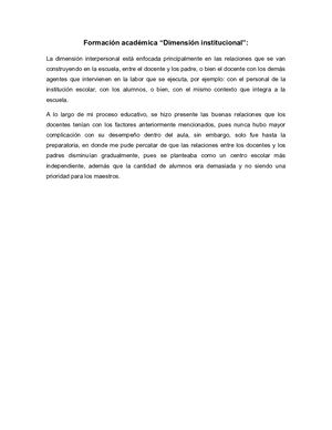 Dimensión Interpersonal