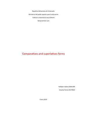 comparatives and superlatives forms