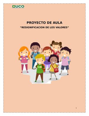 Proyecto Resignificación De Valores