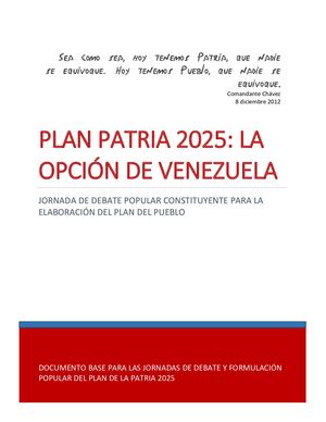 Plan Patria 2019