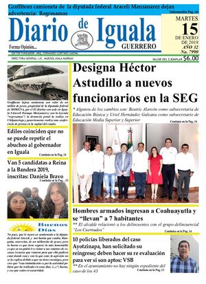 Martes 15 De Enero De 2019 Diario De Iguala