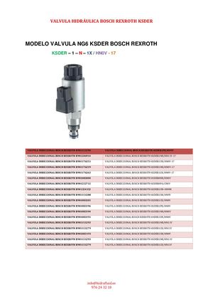 VALVULA BOSCH REXROTH KSDER