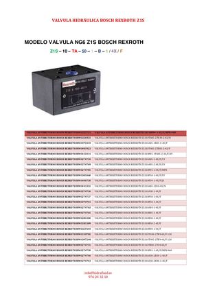 VALVULA BOSCH REXROTH Z1S