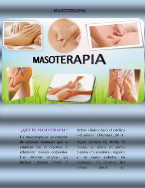 Que Es Masoterapia