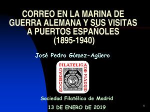 Correo en la Marina de Guerra Alemana y sus visitas a Puertos Españoles (1895-1940)