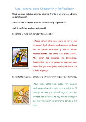 Una Lectura Para Compartir Y Reflexionar