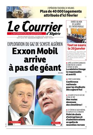 Le Courrier d'Algérie du jeudi 17 janvier 2019