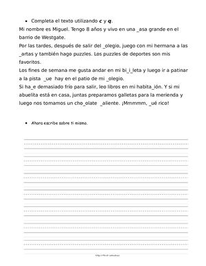 Completa El Texto Utilizando C Y Q