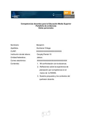 Mi Portafolio De Evidencias U P N