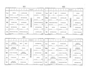 Horario De Sextos J M 2019