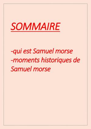 Qui Est Samuel Morse