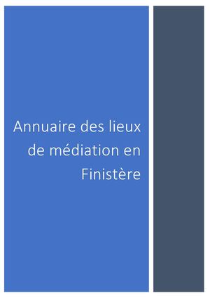 Annuaire Lieux De Médiation En Finistère