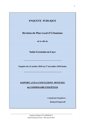 1 Ep Plu Saint Germain En Laye Rapport Et Conclusions