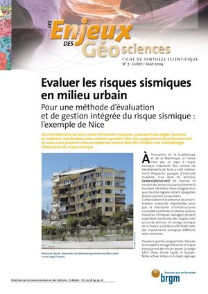 Evaluer les risques sismiques en milieu urbain : l'exemple de Nice | BRGM