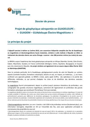 Projet de géophysique en Guadeloupe : "GUADEM - GUAdeloupe Électro-Magnétisme" | BRGM