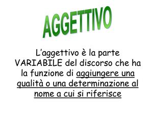 Aggettivo