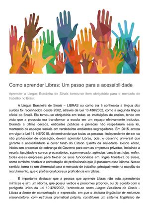 Você sabe o que é Libras?