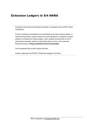 [S4hana] Extension Ledgers In S4 Hana