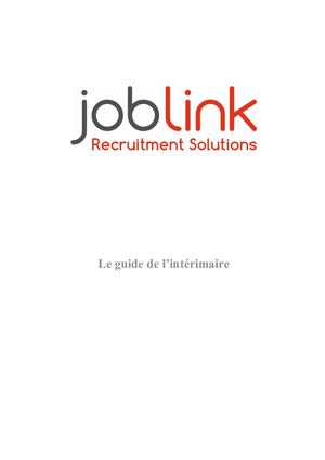 Guide Intérimaire Joblink