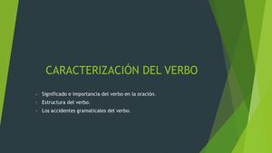 Caracterización Del Verbo