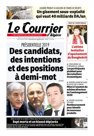 Le Courrier d'Algérie du dimanche 21 janvier 2019