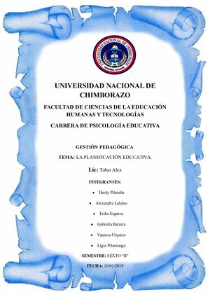 La Planificación Educativa (1)