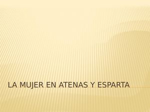 La Mujer En Atenas Y Esparta