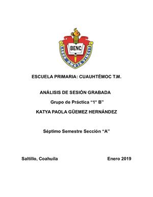 Análisis Clase Grabada Original