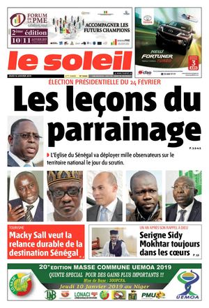 Edition Du 10 Janvier 2019