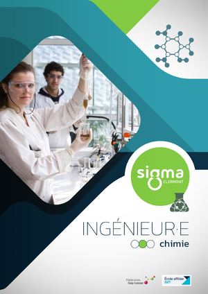Plaquette Ingénieur Chimie - SIGMA Clermont