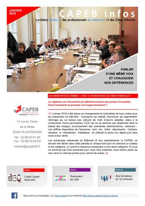 Capeb Info Janvier 2019