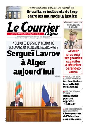 Le Courrier d'Algérie du mercredi 23 janvier 2019