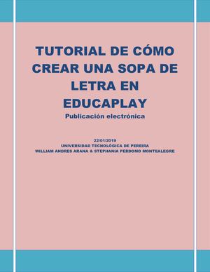 Tutorial De Cómo Crear Una Sopa De Letra En Educaplay