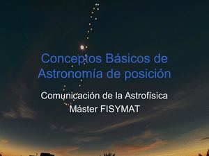 Conceptos Basicos De Astronomia De Posicion