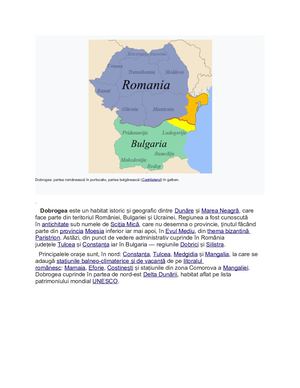 Dobrogea Si Stema Ei