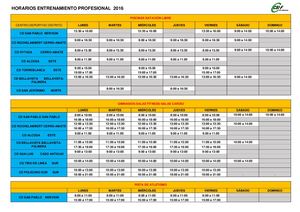 Bomberos - Horarios Piscinas