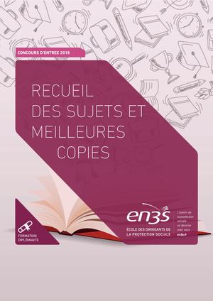 Recueil sujets et copies Concours 2018