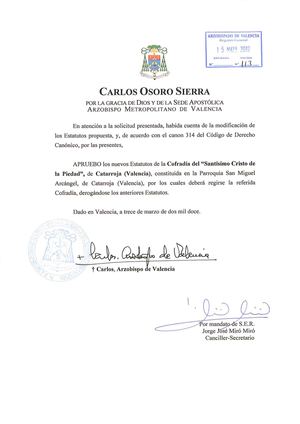 Estatutos Cofradia Santisimo Cristo De La Piedad