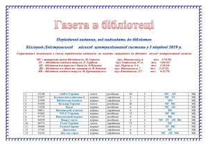 Газета в бібліотеці