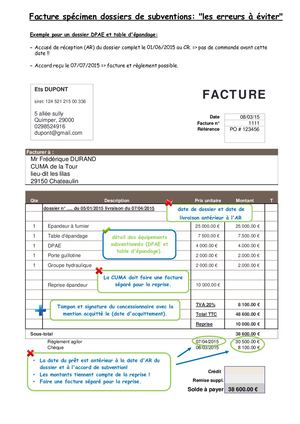 Facture Spécimen Modif