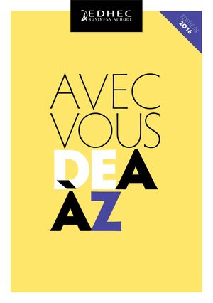 Edhec Livret d'accueil