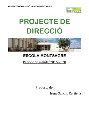 Projecte De Direcció